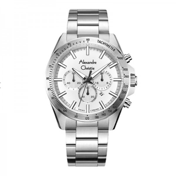 Alexandre Christie AC 6667 Silver White Steel MCBSSSL